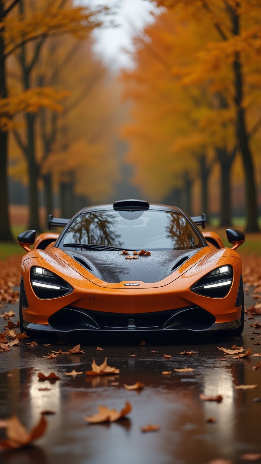 Kyro – Hyper realistic eye-catching portrait mobile wallpaper of special wide bodykit McLaren P1 car front side view, origin…