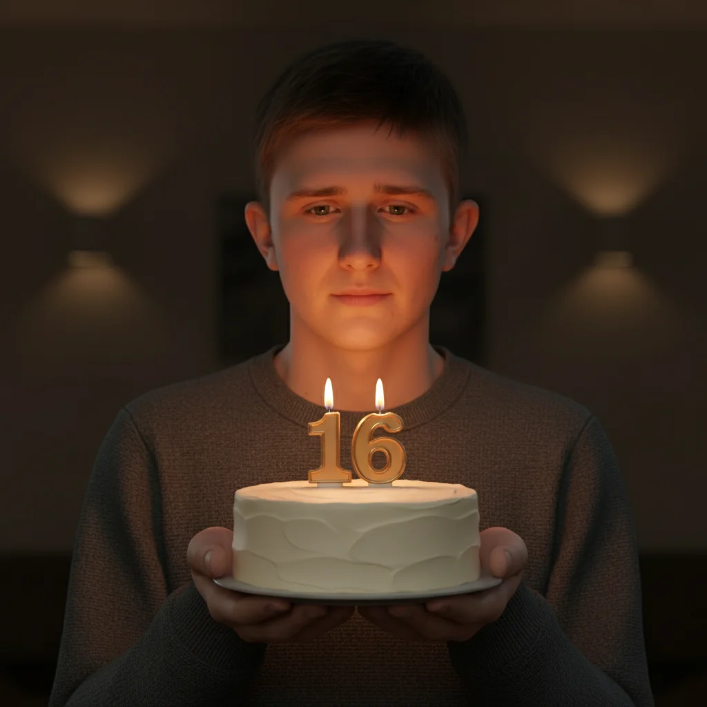 Ксения Павленко – Using the provided photo of the young man, create a realistic edited version with the following changes: Place a simp…