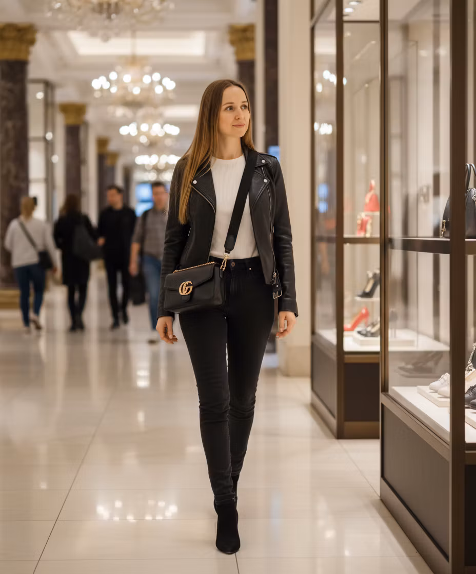 Анна Поддубная – A realistic, high-resolution photograph capturing a young woman with long straight light brown hair, fair skin, pale …