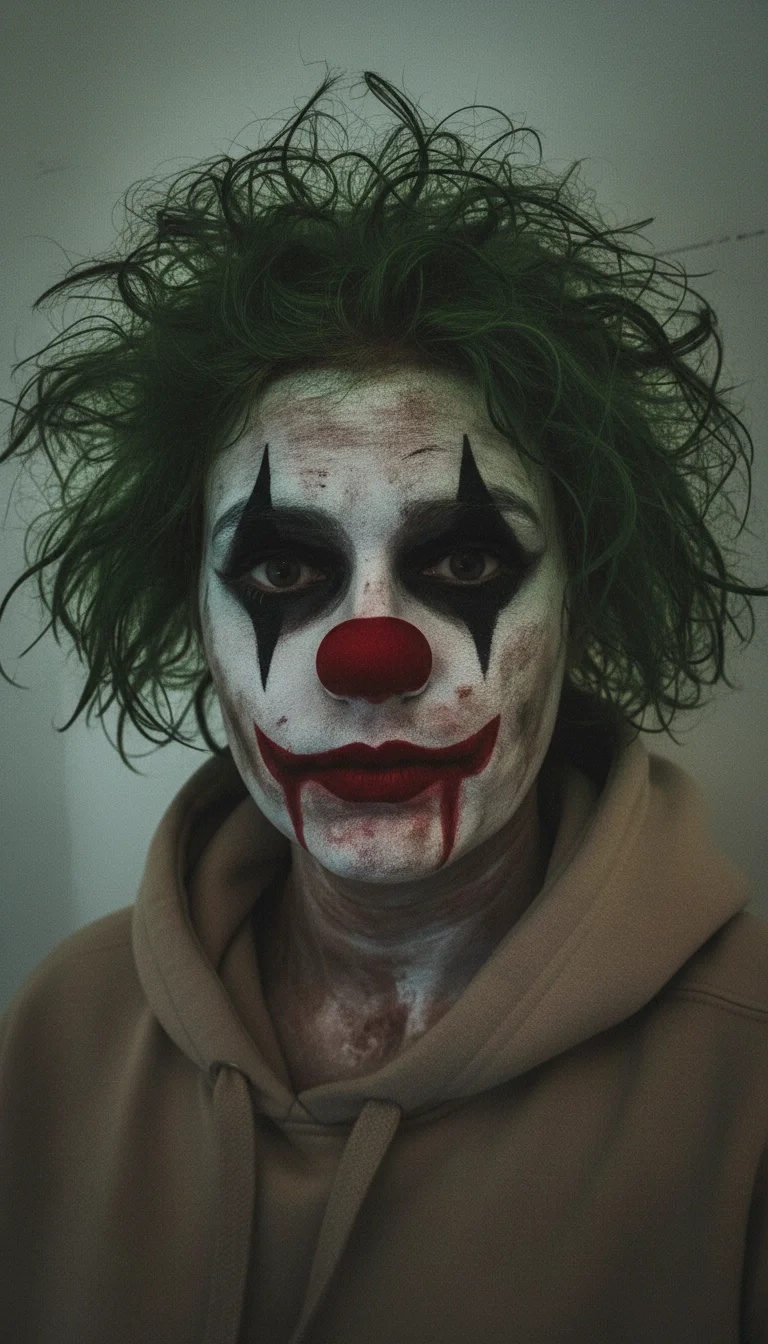 Денис Яшников – Transform this colorful clown into a dark, psychological thriller character inspired by the Joker film aesthetic. Rep…