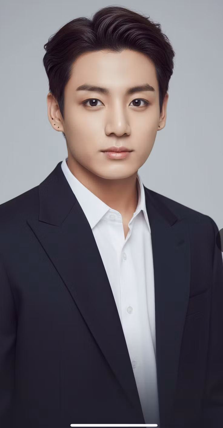 Анна Бурковская – Transform these youthful images of Jungkook into a mature, older version showing natural aging progression. Age him f…