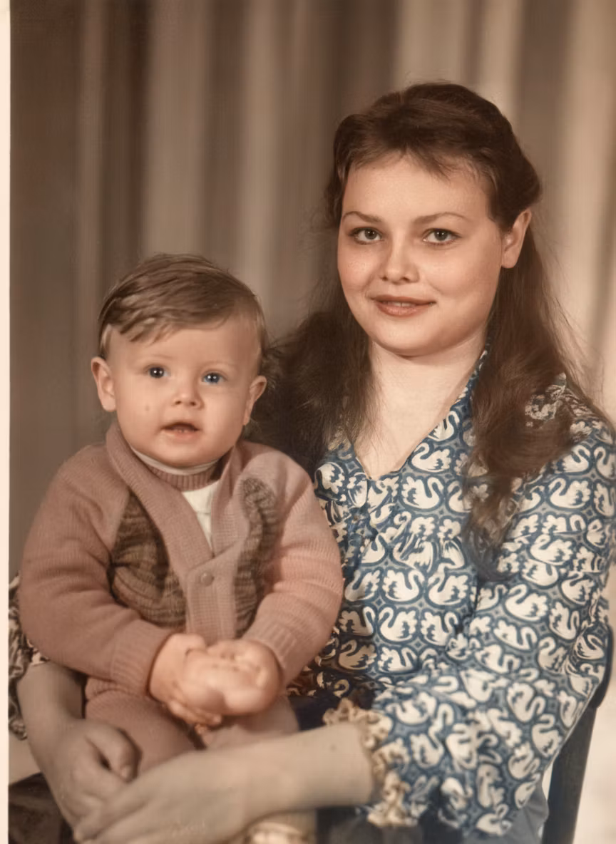 Stanislav Chirkov – Transform this vintage black and white photograph into a beautifully colorized version with natural, period-appropria…