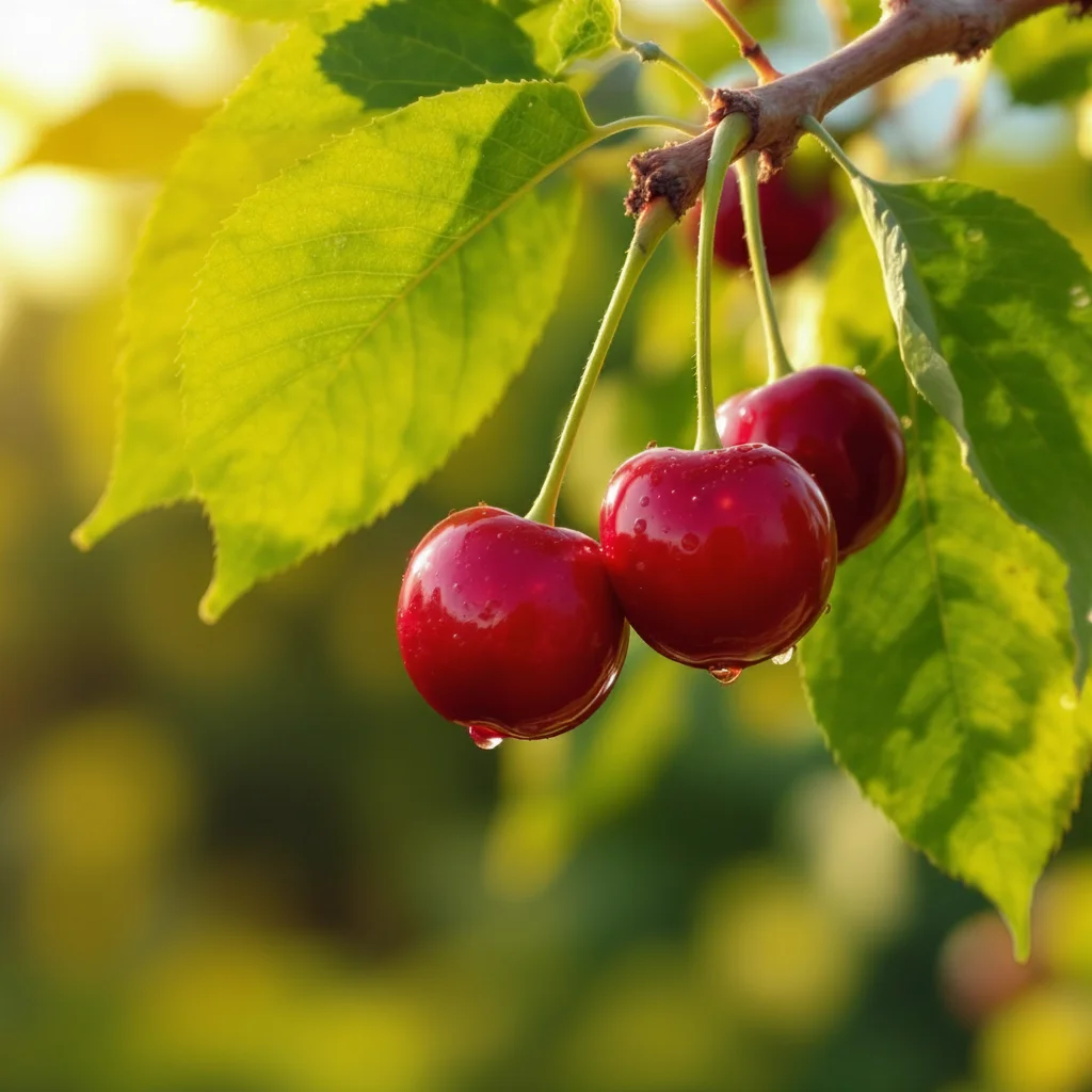 6yHTapb SPb – Replace the leaves in the image with authentic cherry tree leaves that have the correct botanical shape - oval-shaped…