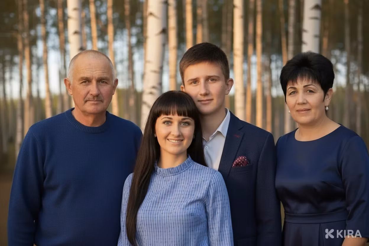 Любовь Павленко – Using the provided photograph, edit only the woman on the far right. Reduce her visible height so that her shoulder l…