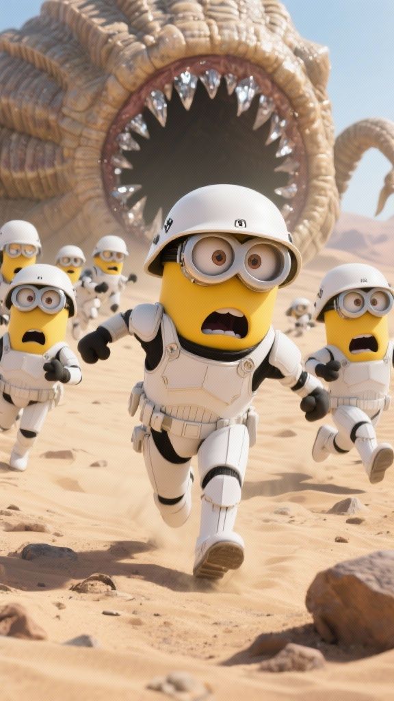 Butcher Murderface – Minions with complete Imperial Stormtrooper white armor covering their entire bodies, arms and legs, but with their c…