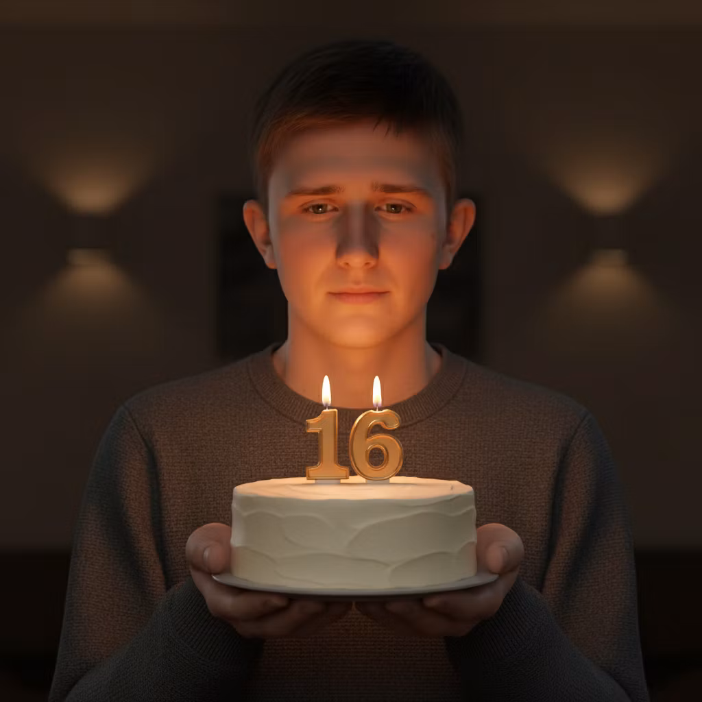 Ксения Павленко – Using the provided photo of the young man, create a realistic edited version with the following changes: Place a simp…