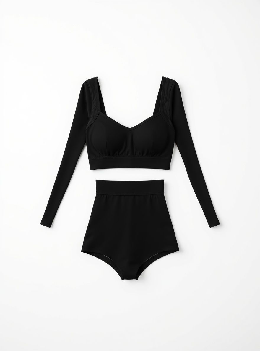 İsmail Erkan Dirican – Professional fashion photography of elegant black lingerie set featuring a black bra and black g-string, displayed on…